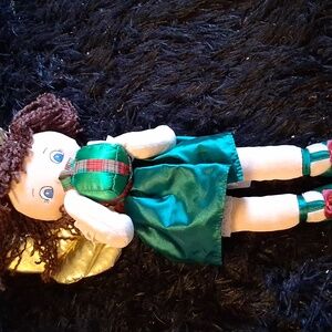 Plush Angel Doll with Green Dress